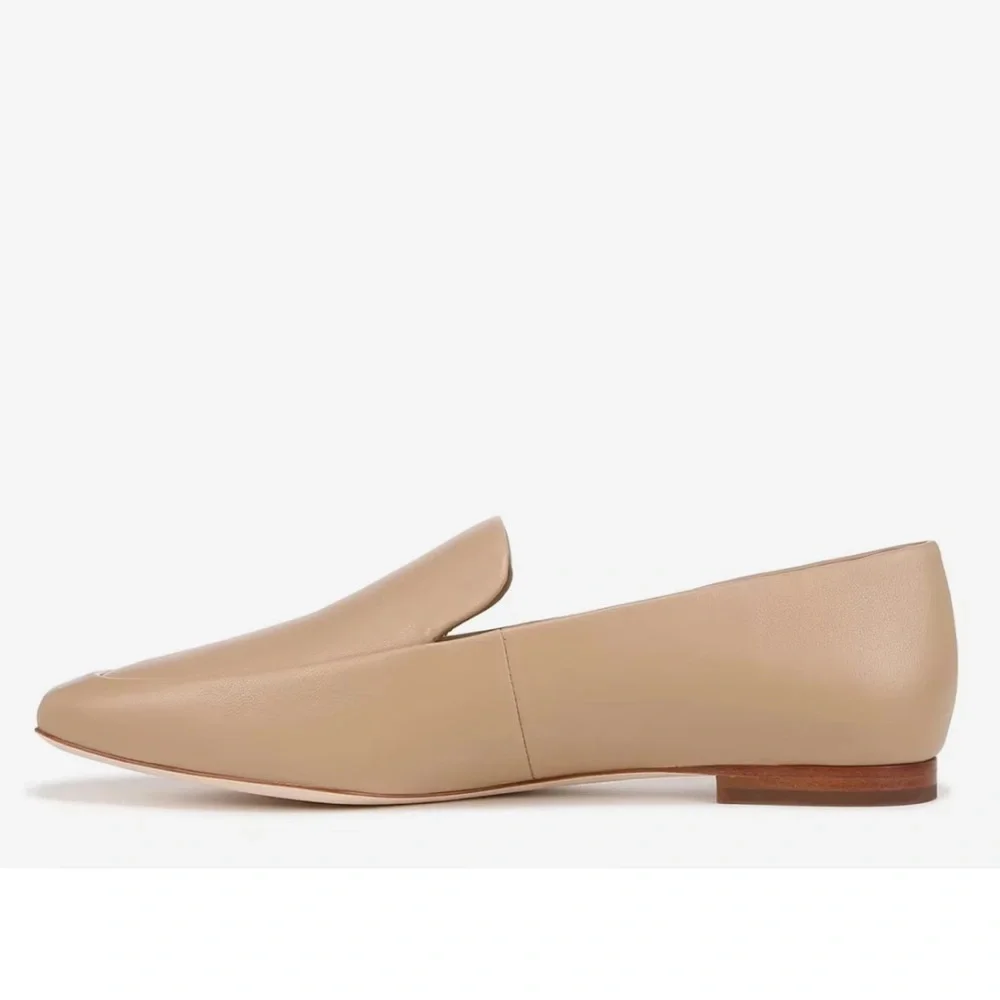 Vince Brette leather Loafer Women's Sz 5.5 Color Cappuccino tan NEW slip on shoe - Picture 10 of 12